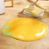 's Fresh And Clean Irregular-Shaped Flat Printed Imitation Cashmere Bathroom And Toilet Absorbent Carpet Home Decoration