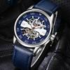 Ochstin Men's Automatic Mechanical Watch Waterproof Skeleton Design Hollow Out Nocturnal Wristwatch Wind-Up Male Watch