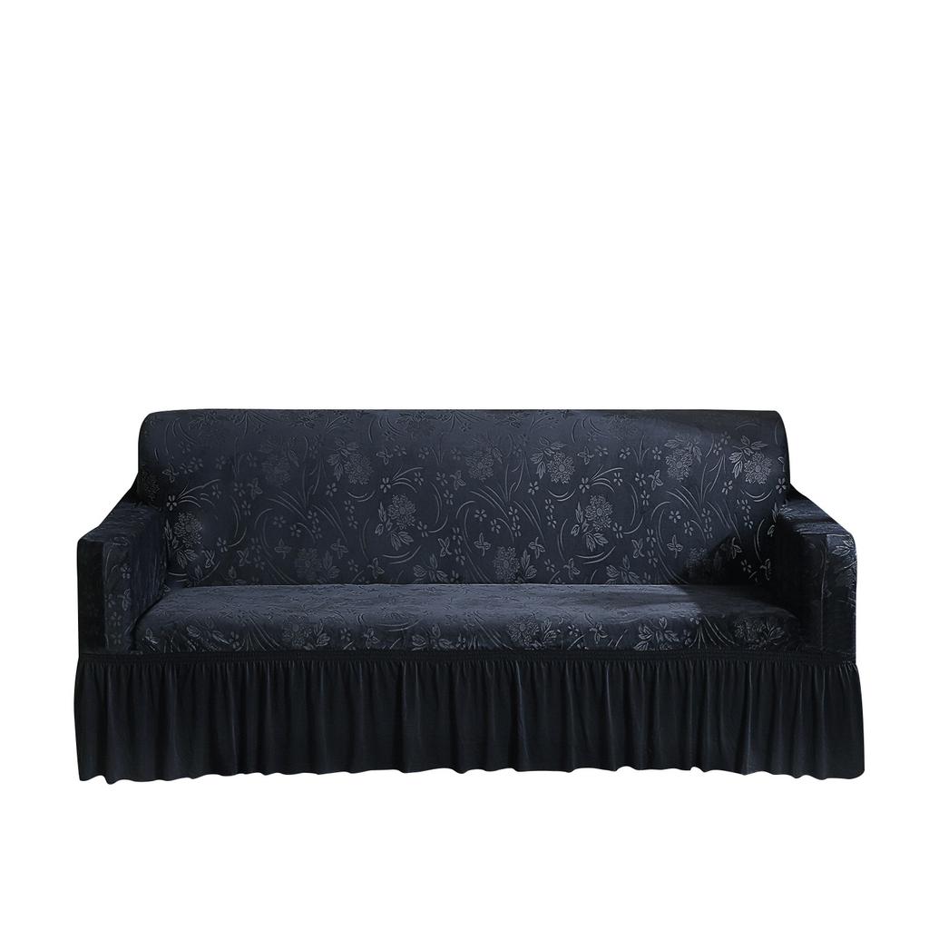 New Thickened Crystal Velvet Light Luxury Jacquard Sofa Cover Lace Style All Inclusive Elastic Sofa Cover Cover