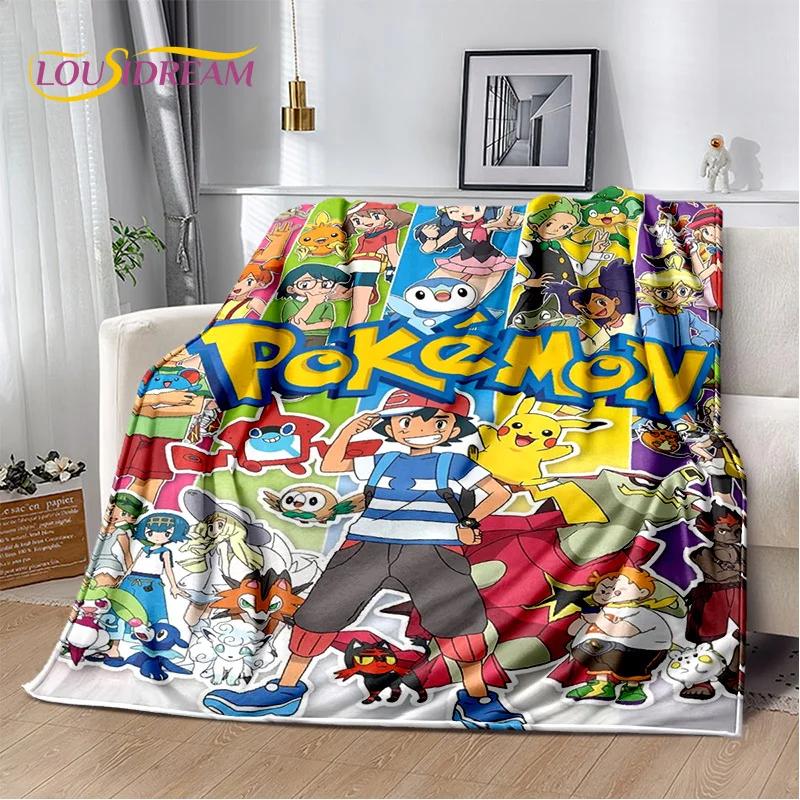 Japanese Pokemon Cute Cartoon Soft Flannel Blankets,Throw Blanket Comfortable Blanket for Picnic Beds Sofa Home Bedroom Kids