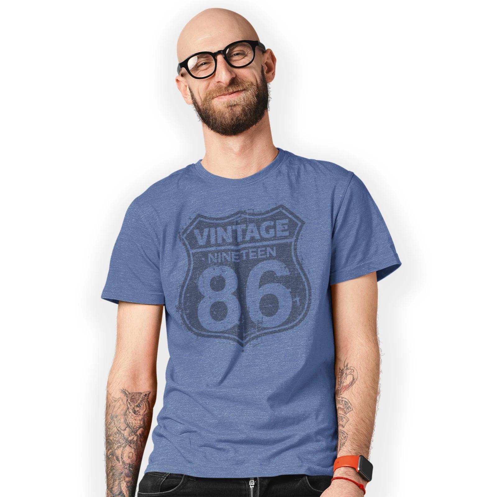 Vintage 1986 Hand Printed 40th Birthday T-Shirt Gift Size Navy Print XL
