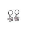 925 Sterling Silver Zircon Flower Earrings for Women Ear Wire Fresh Aesthetic Cute Elegant Jewelry Gift Dropshipping