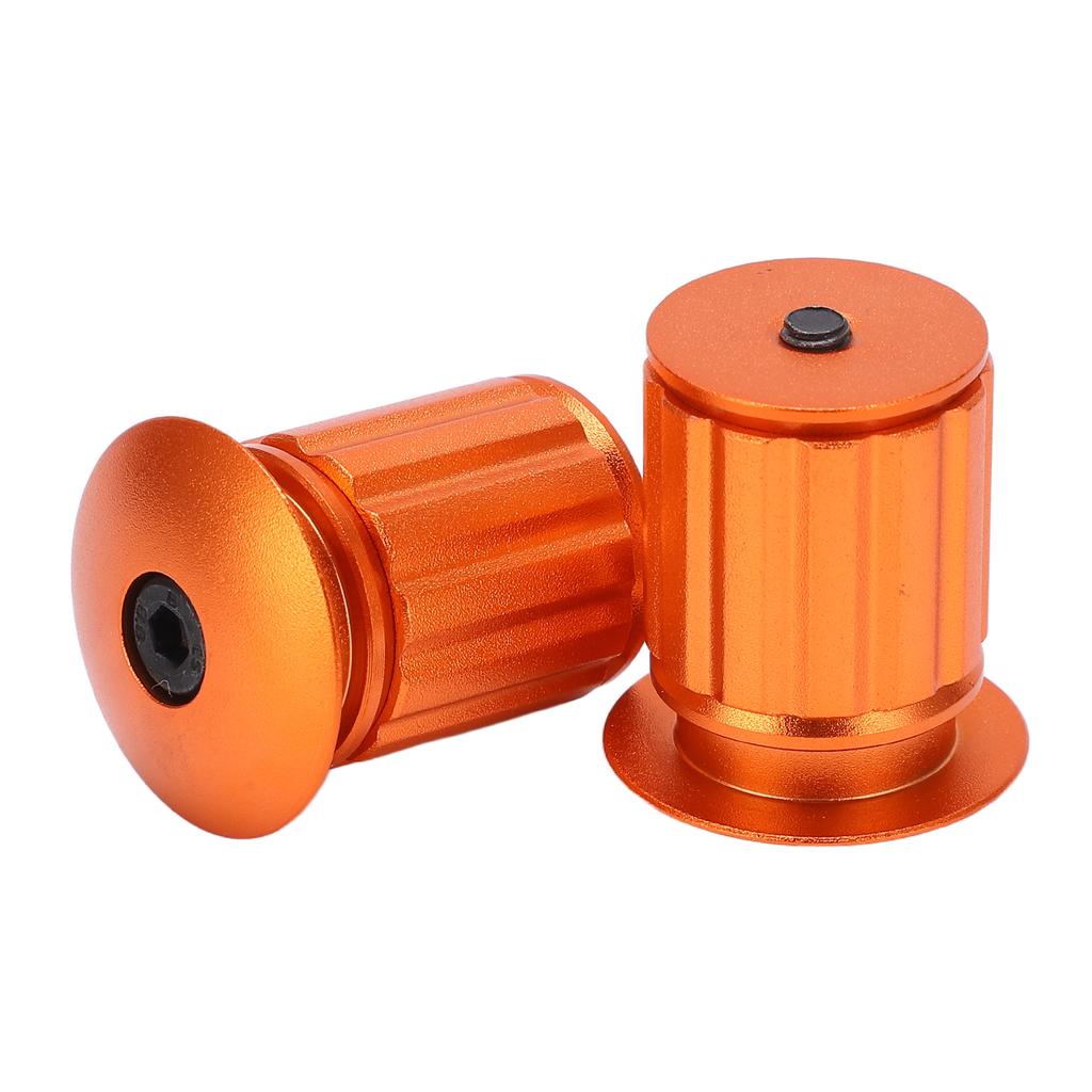 Bike Handlebar Plug Bike Expansion Locking Handlebar Block Aluminum Handlebar End CapOrange