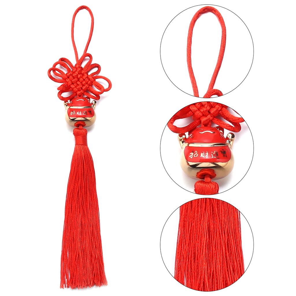 2pcs Chinese Knot Tassel Pendant Hanging Fortune Red Tassels Pendants For DIY Spring Festival New Year Gifts Home Decoration