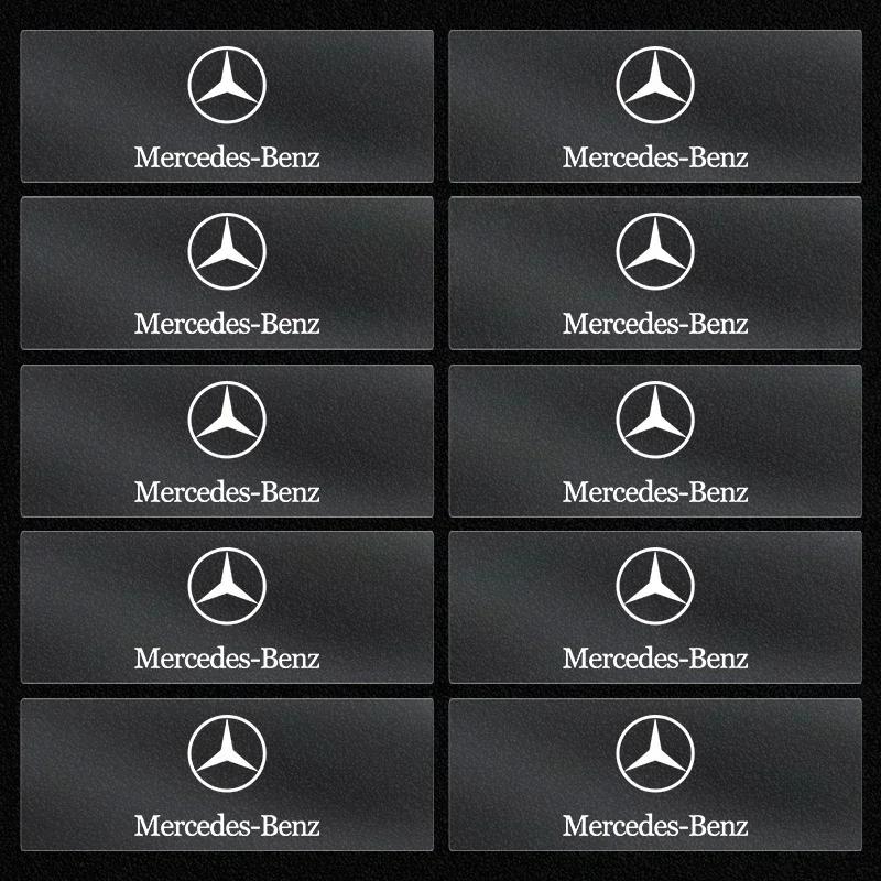 Car Steering Wheel Badge Stickers Car Door Handle Label Decal For Mercedes Benz A C E Class GLE GLB GLC W205 W212 W213 X253 21RFU