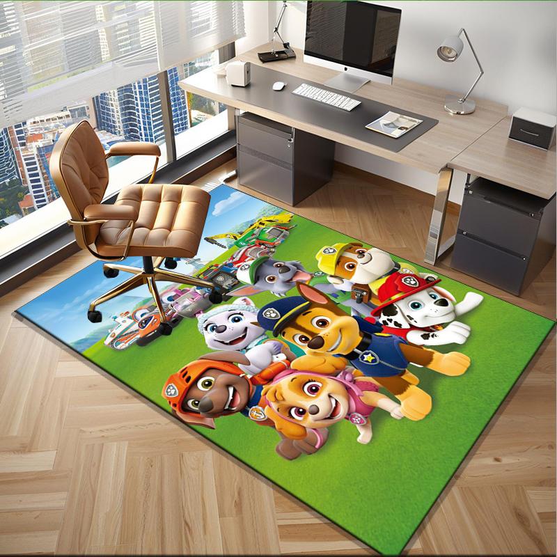 Dog Paw Heroes Office Rug Chair Mat, Game Carpet, Suitable for Front Door, Bedroom, Living Room, Desk, Holiday Gift