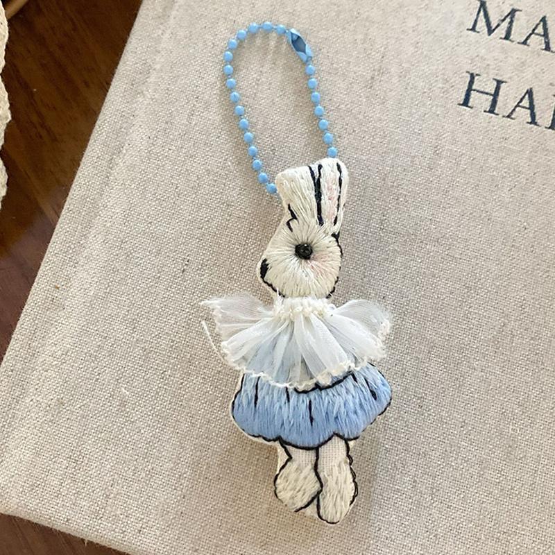 

В стиле Инс Синий Плед Сердце Бант Мишка Брелок Сладкий Милый Подвеска для Сумки Украшение Держатель для Ключей Автомобиля Прекрасные Аксессуары для Ключей