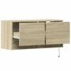 TV Wall Cabinet with LED Lighting Sonoma Oak 80 x 31 x 38 cm