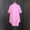 Plaid shirt women's medium and long foreign style fashion design sense spring and autumn thin coat cardigan pure cotton shirt