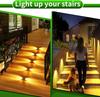 Outdoor Solar Fence Light Waterproof Wall Lamp for Patio Backyard Porch Railing Stairs