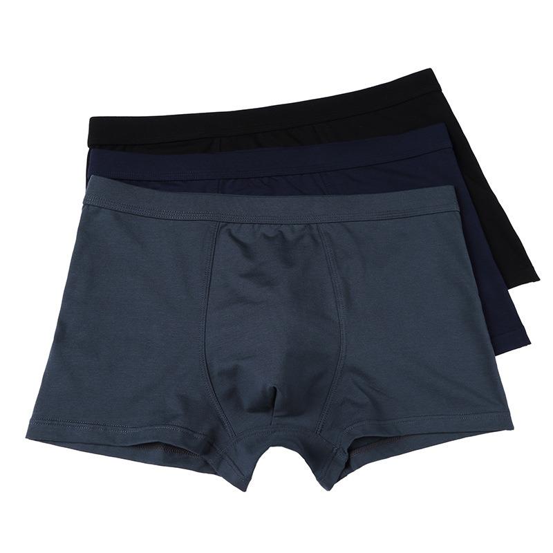 Plus Size Cotton Men S Boxer Briefs Solid Breathable Underwear
