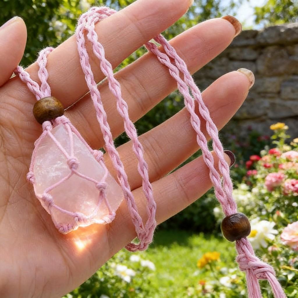Natural Handcrafted Geometric Crystal Pendant Necklace With Energy Gemstones For Style
