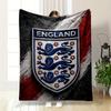 "England Three Lions Badge Flannel Blanket for Bedroom Living Room Sofa and Nap"