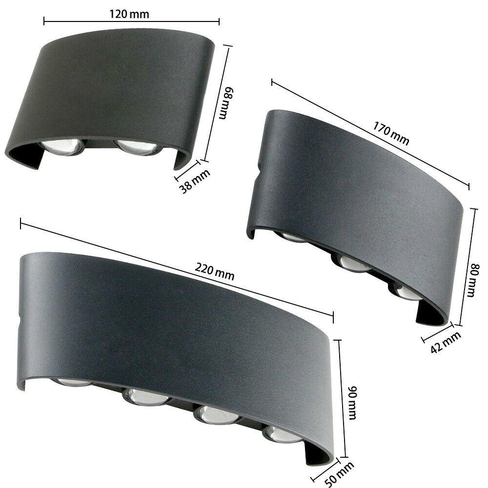 Led Outdoor Wall Lamps 12W Up Down Light Outdoor Wall Light Black White Decorative Lighting Porch Garden Home General Lighting Decorative Lights