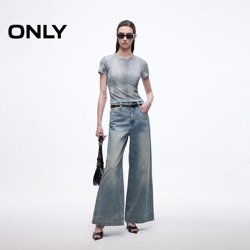 ONLY Women s 2025 Spring American Slim Fit Short Sleeve T-Shirt S