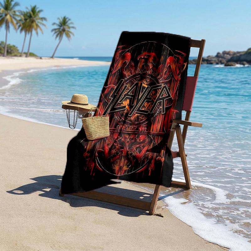 Slayer Blood Fashion Beach Towel: Ideal for Summer Adventures Soft, absorbent and quick drying suitable for swimming and bathing