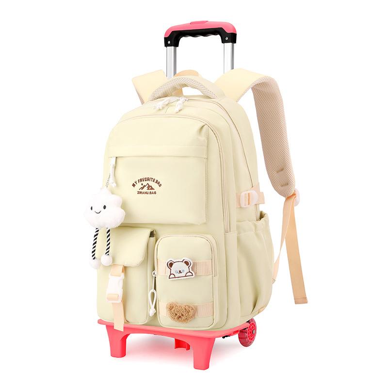 Zaino con ruote per bambini Borsa da scuola per studenti Zaini con rotelle Borsa Bambini Ragazze Trolley scolastico Borsa da scuola con ruote Zaino per libri