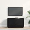 TV Cabinet in Black Oak Look 80 x 35 x 45 cm Engineered Wood