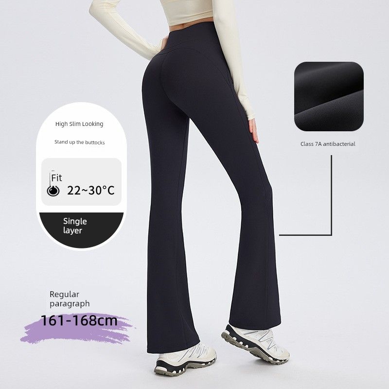 

Weila Autumn Fleece High Waist Slim Looking Casual Shark Pants Black [single layer regular]] L