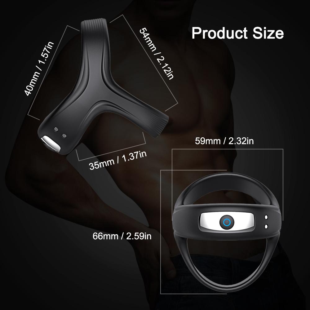 Vibrator Cockring Penis Cock Ring On for Man Delay Ejaculation Sex Toys for Men Couple Rings Penisring Toys for Adults 18
