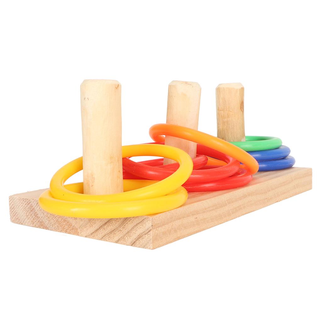 Bird Ring Toy Colorful Interactive Chewing Training Parrot Tabletop Puzzle Toy for Lovebird Cockatiel 7cm 2.8in Ring