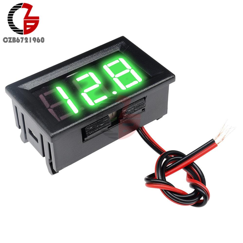 DC 4,7-30V 0,56'' Tommers Mini LED Digitalt Voltmeter Spenningsmåler 3 Sifre 2 Ledninger 5V 12V Bil Motorsykkel Voltmåler Tester Detektor Monitor