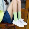 Women's Korean Style Cotton Ruffle Socks - Pastel Mid-Calf Summer Fashion