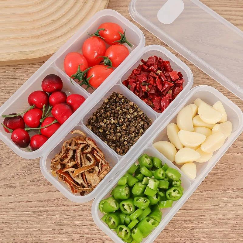 Refrigerator Freezing Organizer Square Storage Box Reusable Food Container Fruit Vegetables Storage Box Kitchen Storage Supplies