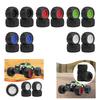 4 Pieces 1/18 Scale RC Tires Replacement with Tooth Pattern Sturdy Repair Parts Accessories Upgrades