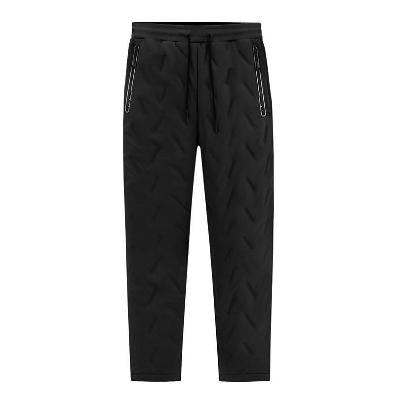 Men's Winter Lambswool Casual Pants Thick Fleece Thermal Trousers Keep Warm Water Proof Sweatpants High Quality Fashion Straight Trousers