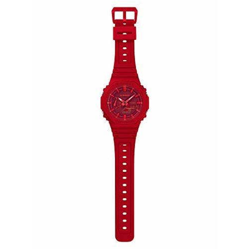 Casio G-Shock Men's Analog-Digital Casio Oak Watch, Red, GA-2100-4A, for Outdoor and Sports Use
