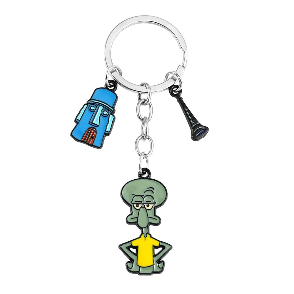 SpongeBob SquarePants Keychain - Cartoon Anime Funny Cute Jewelry Accessories Trinket Fashionable Gift for Best Friend