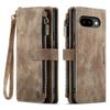 For Google Pixel 9a Phone Cases with Strap CASEME C30 Zipper Multiple Card Holder PU Leather Cover