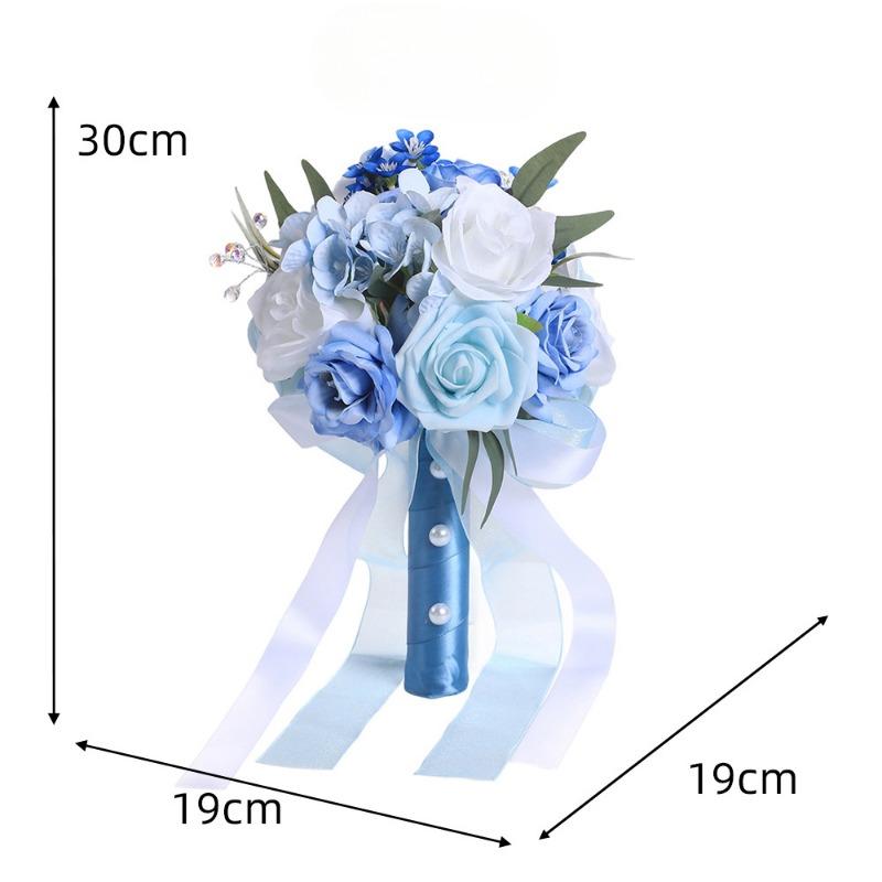 The Wedding Bouquet Is High-end and ElegantFeaturing Pearl Rose Hand-held Bouquets Artificial Flowers and Bride's Hand-held Bouquets
