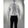 2026 Spring and Autumn New Men's Long-Sleeve Striped Shirt, Loose Short Base Shirt