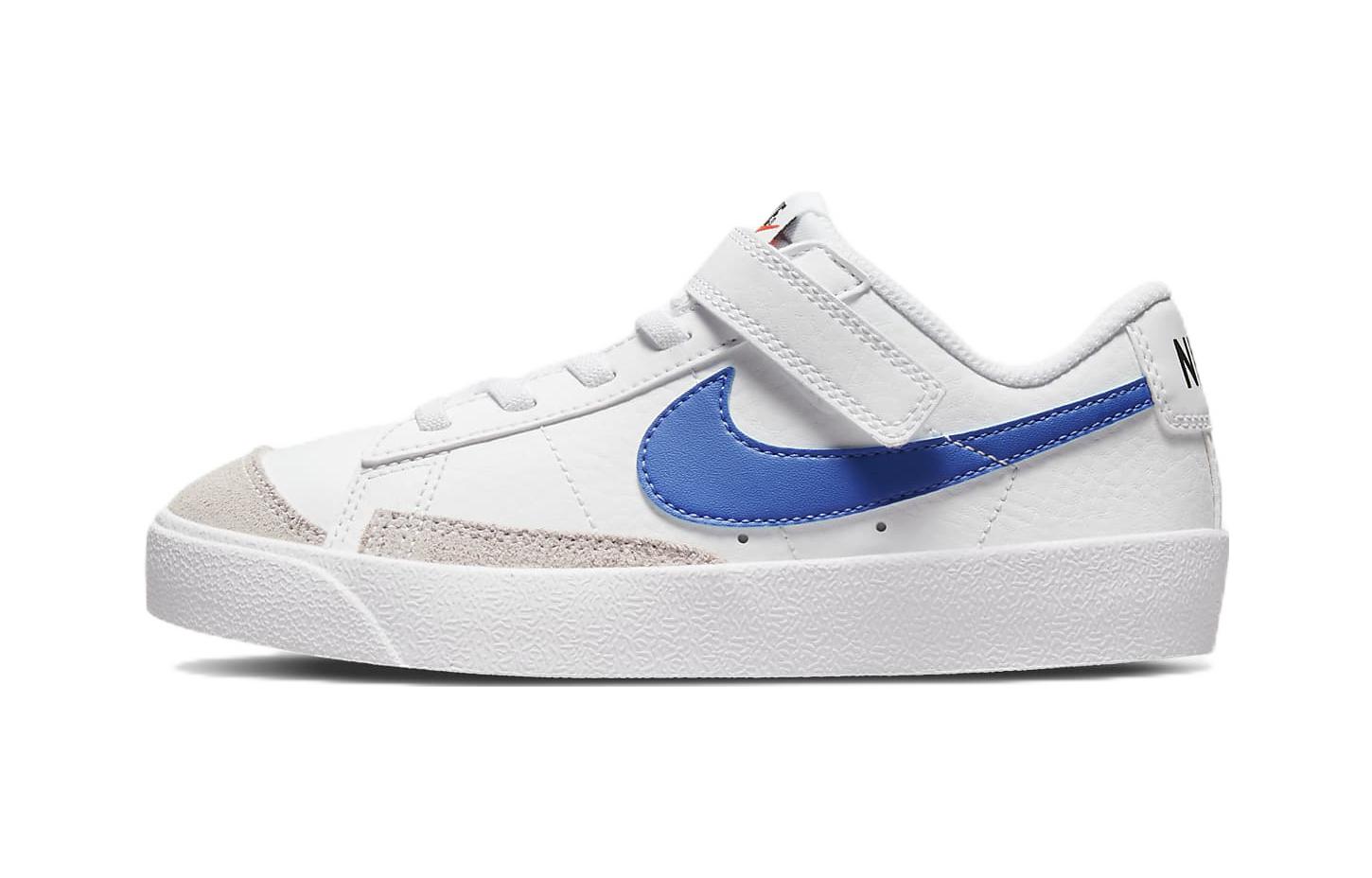 

Nike Blazer 77 Casual Low top Kids Skateboarding Shoes White Blue Children Aged 3 7 Years Old DA4075-109 35