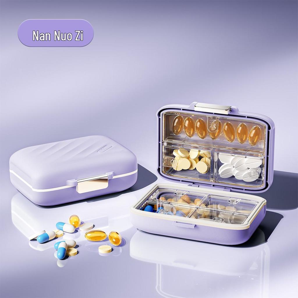 Kompakter tragbarer Pillen-Organizer für die Woche – Mini-Aufbewahrungsbox für Medikamente
