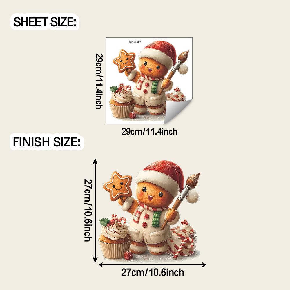 

Мультяшные кексы в виде пряничного человечка, декоративные наклейки на стену для ванной комнаты и туалета