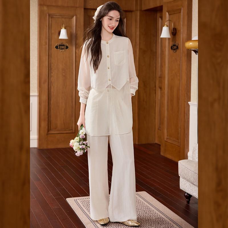 Bailuyu Women's Understated Style Lyocell Blend Two-Piece Set