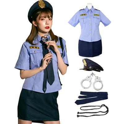 Brightlara Helovino Cosplay Policijos Uniformos Kostiumas, Mini sijonas Policijos Kostiumas Moterims, jys-001-L