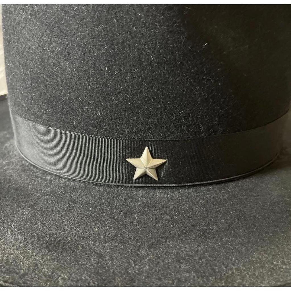 Used Schott X Stetson One Star Fur Hat Black 57cm