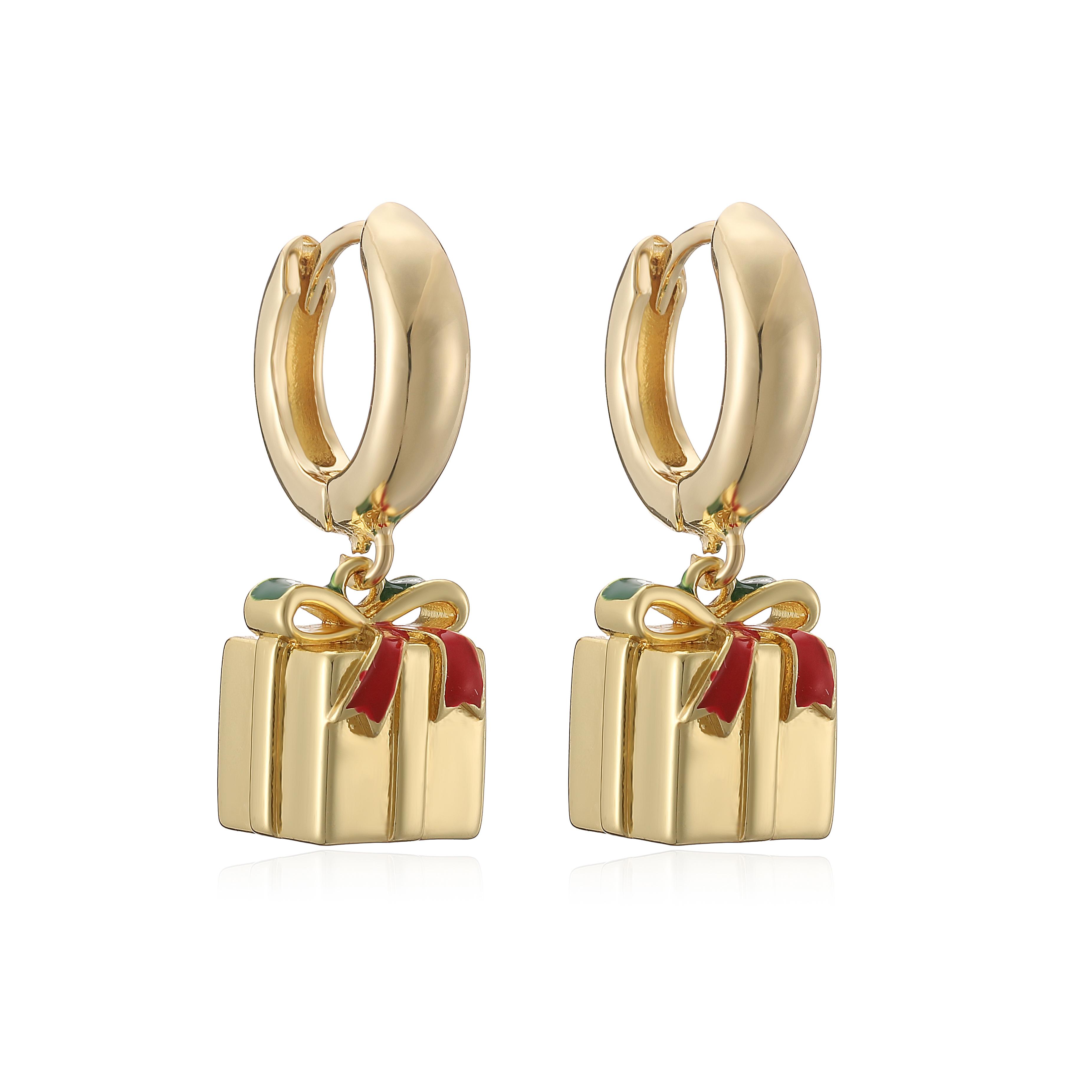 

HECHENG,Faux Pearl Snowman Christmas Hat Charm Earrings Sweet and Cute New Year Christmas Gift for Women 1 Pair Other