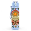1PC Sun Butterfly Boho Retro Print 750ml Color Plastic Sports Water Bottle Leakproof Flip Straw Lid Suitable for Sports Office Home Use