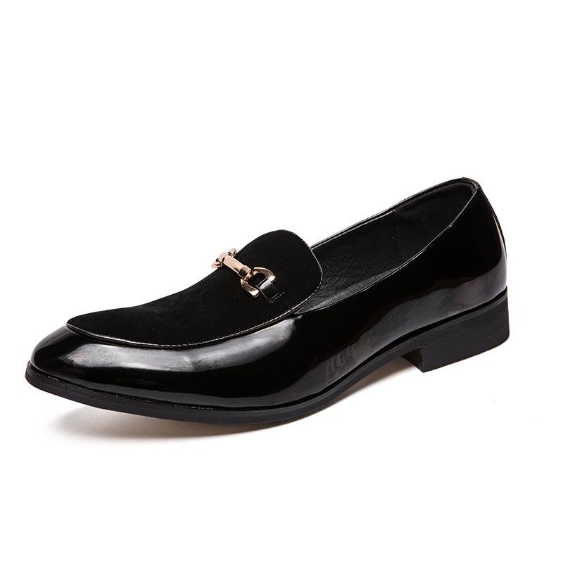 Korean Style Men s Trendy Slip-On Leather Loafers - Casual British Driving Shoes 44