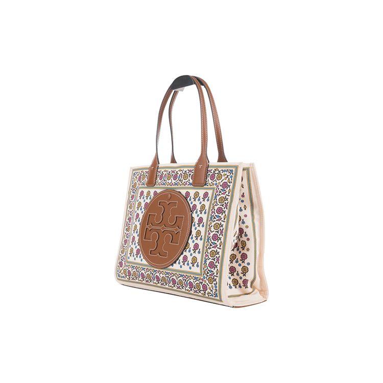 Tory Burch Ella Daisy Print Double T Logo Large Capacity Nylon Tote Bag Women tote floral 140094-960