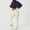 Women's Fashion Fleece Pullover Solid Color Sweatshirt Top with Warm Stand Collar Zipper Long Sleeve