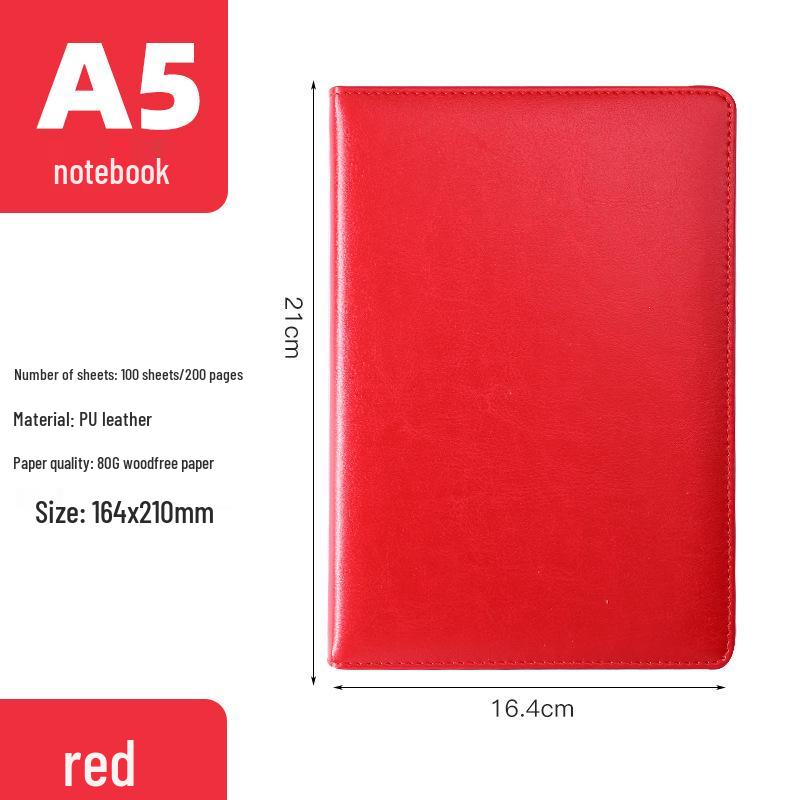 In Stock: A5 Leather Business Notebook with Custom Logo