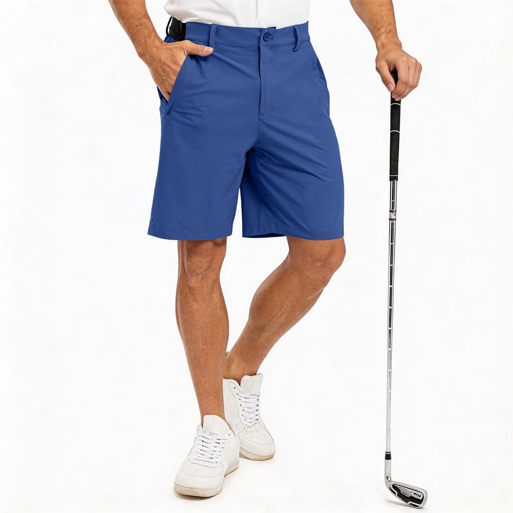Shorts de Golf pour Homme, Pantalon Cinq Poches, Pantalon Droit pour le Travail et le Loisir, Pantalon de Sport d'Extérieur Léger et à Séchage Rapide