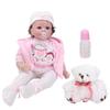 55cm Cute Children Role Play Pink Clothes Doll Finished Reborn Baby Doll Lifelike Gift Toy