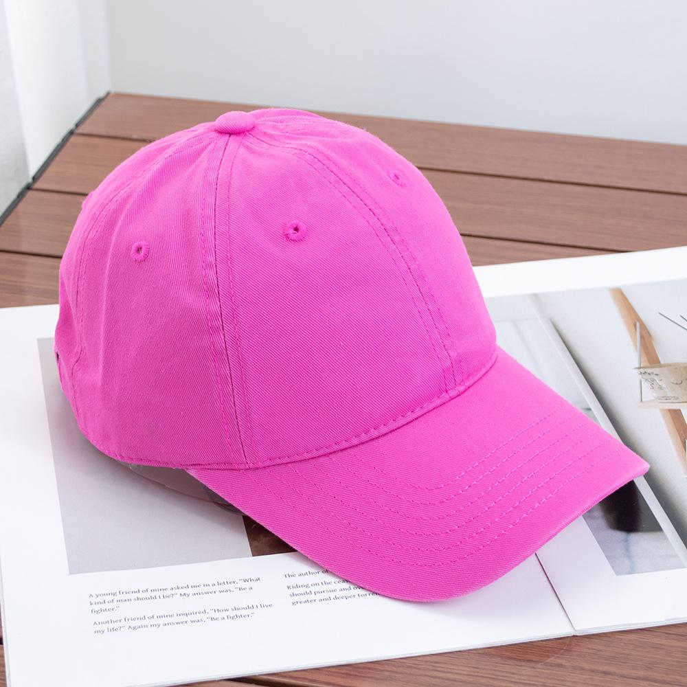 High-quality Pure Cotton Light Board Solid Color Versatile Baseball Cap for Men and Women Soft Top Casual Big Head Circumference Showing Face Small C